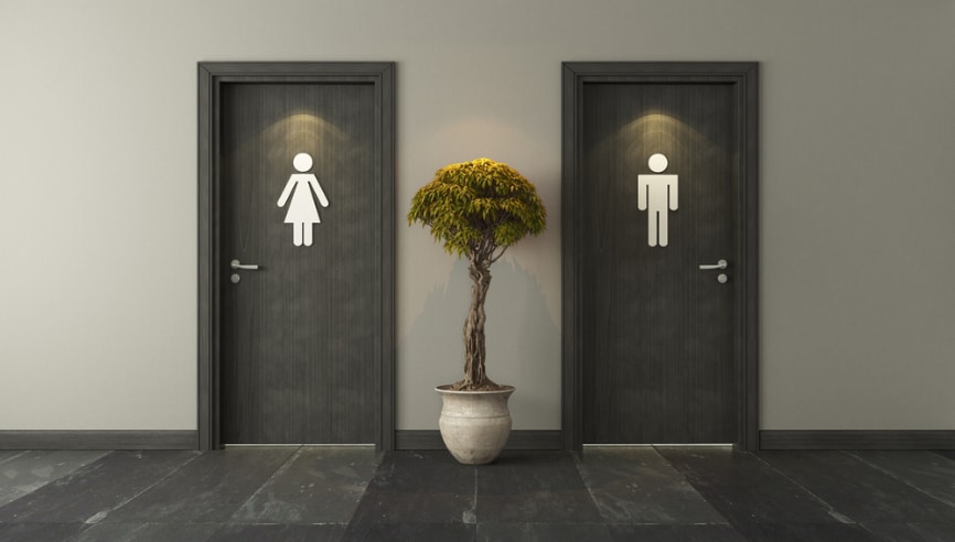 separate male and female toilets